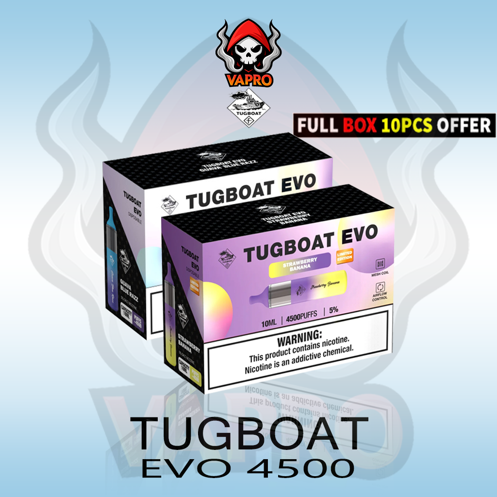 Tugboat EVO 4500 Puffs Disposable Vape Box